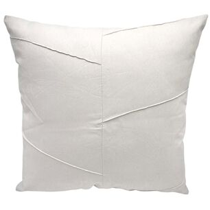 Pack De 02 Fundas De Coj&iacute;n De Semicuero Sint&eacute;tico 50x50 Cm Crema