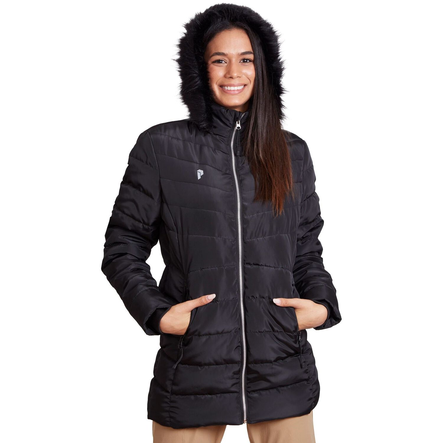 Parka Larga Peakperformance Mujer Uma Negro image number 0.0