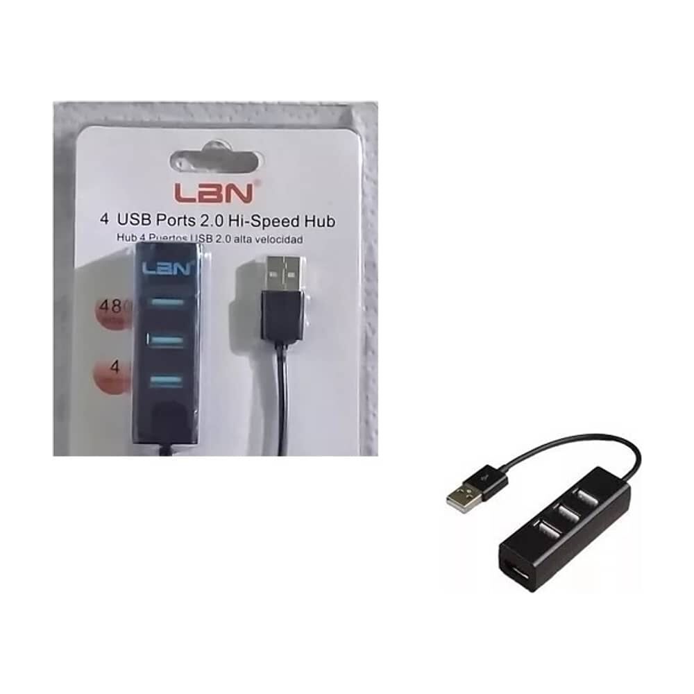 Hub Multiplicador De Puertos Usb Lbn 2.0 Modelo Lbhb2.0 4 Puertos image number 2.0