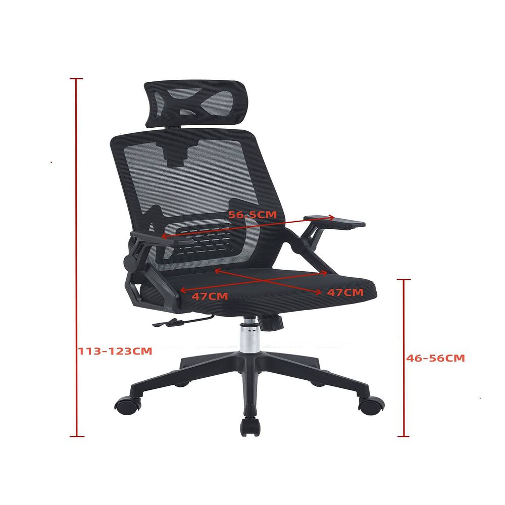 Silla De Oficina Ejecutiva Manchester Ergonomica Color Negro Bm-809 Arthome image number 5.0