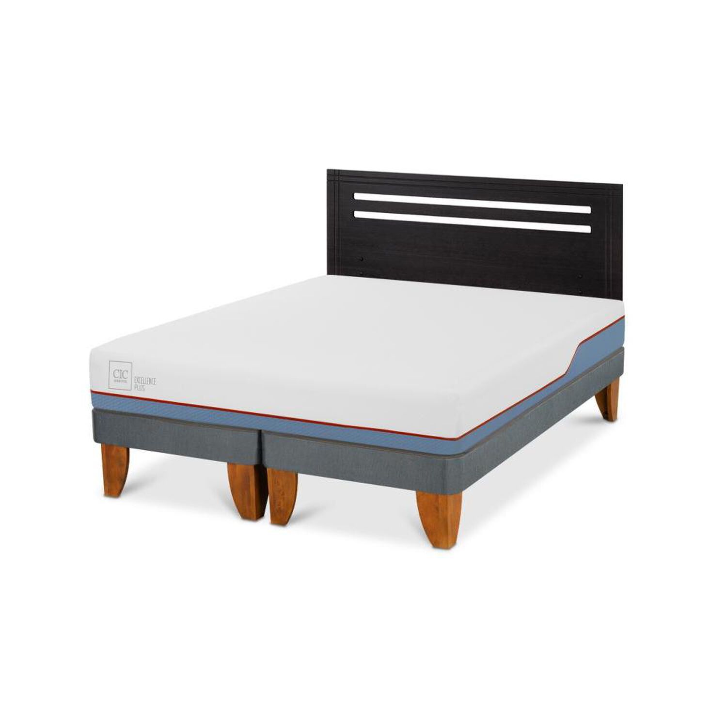 Cama Europea Cic Excellence Plus / 2 Plazas / Base Dividida + Respaldo image number 3.0