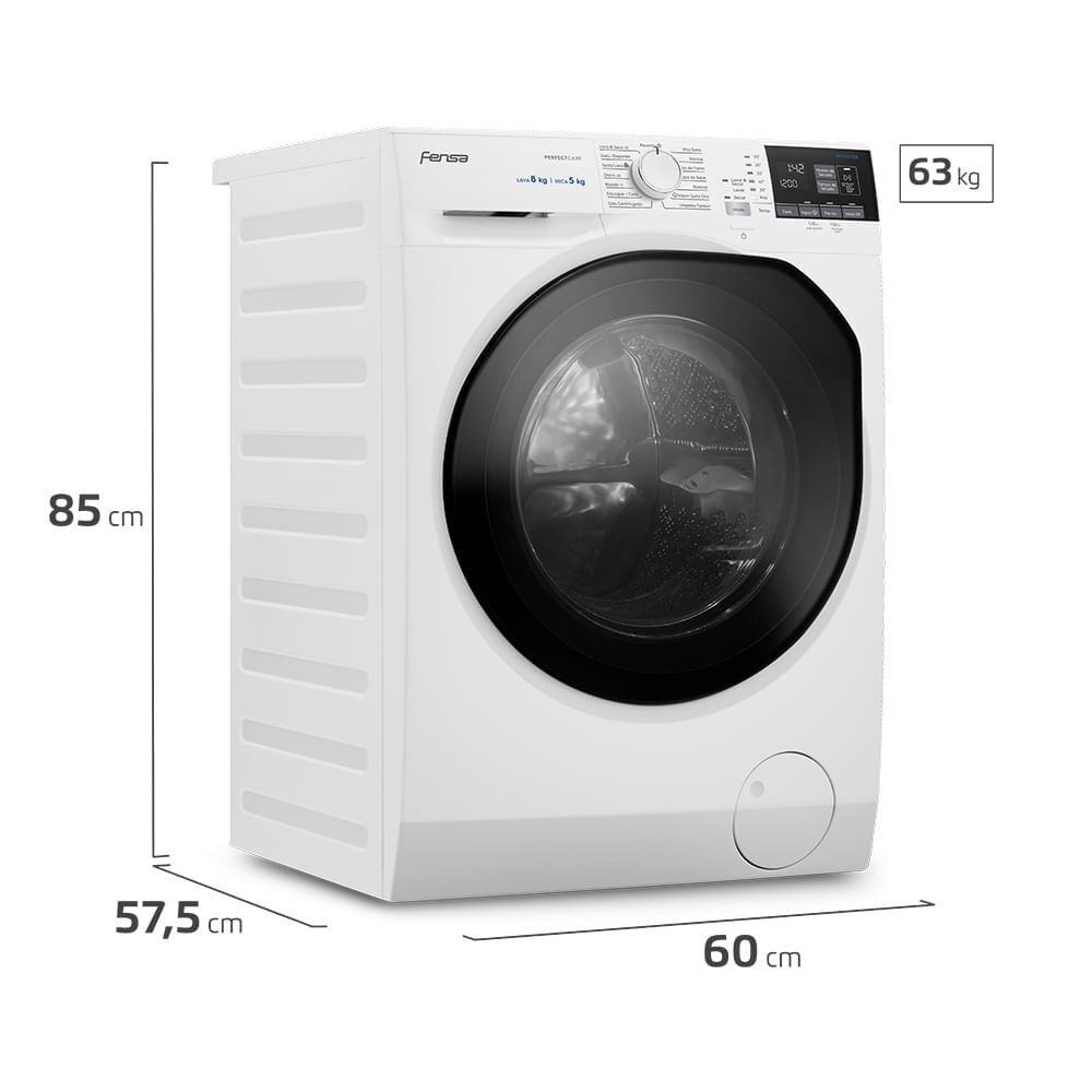 Lavadora Secadora Fensa 8kg Carga Frontal Vapour Care 8wd image number 1.0