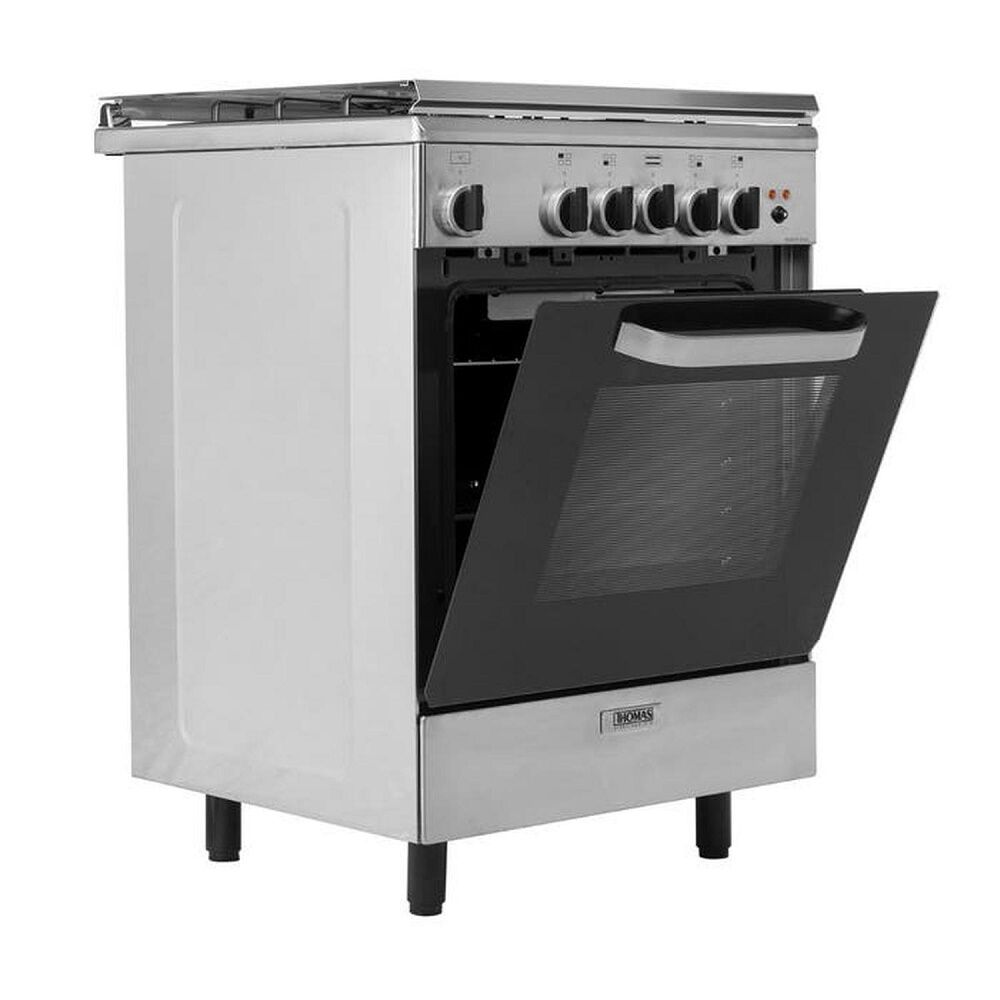 Cocina A Gas Thomas 4 Platos Con Horno 70 Litros Acero Florencia 1 Al6611ei image number 3.0