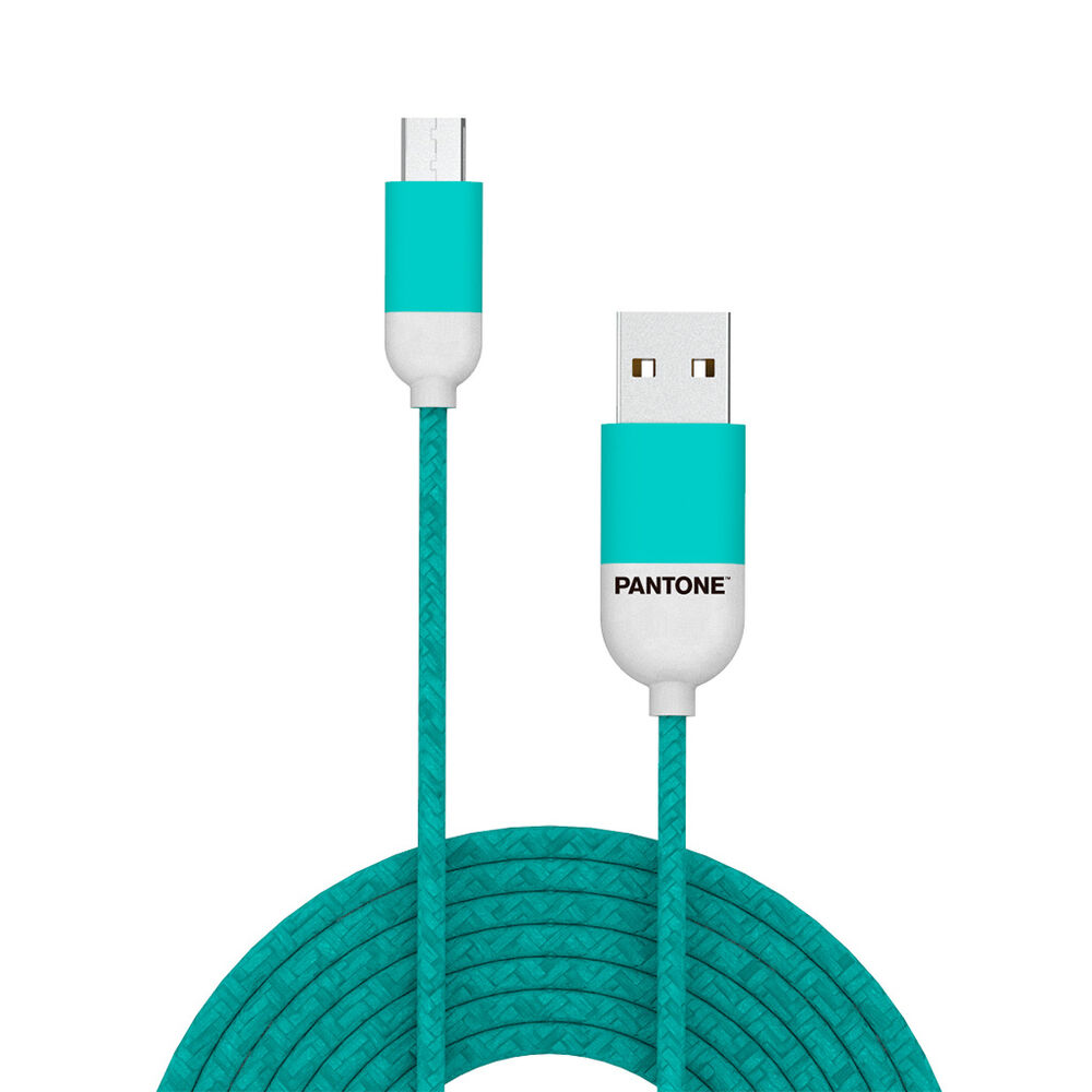 Cable De Datos Micro Usb 1 Mt Pantone High Speed Turquesa image number 1.0