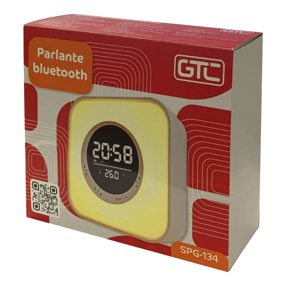 Parlante Bluetooth Rgb Despertador Reloj Temperatura Spg-134 image number 4.0
