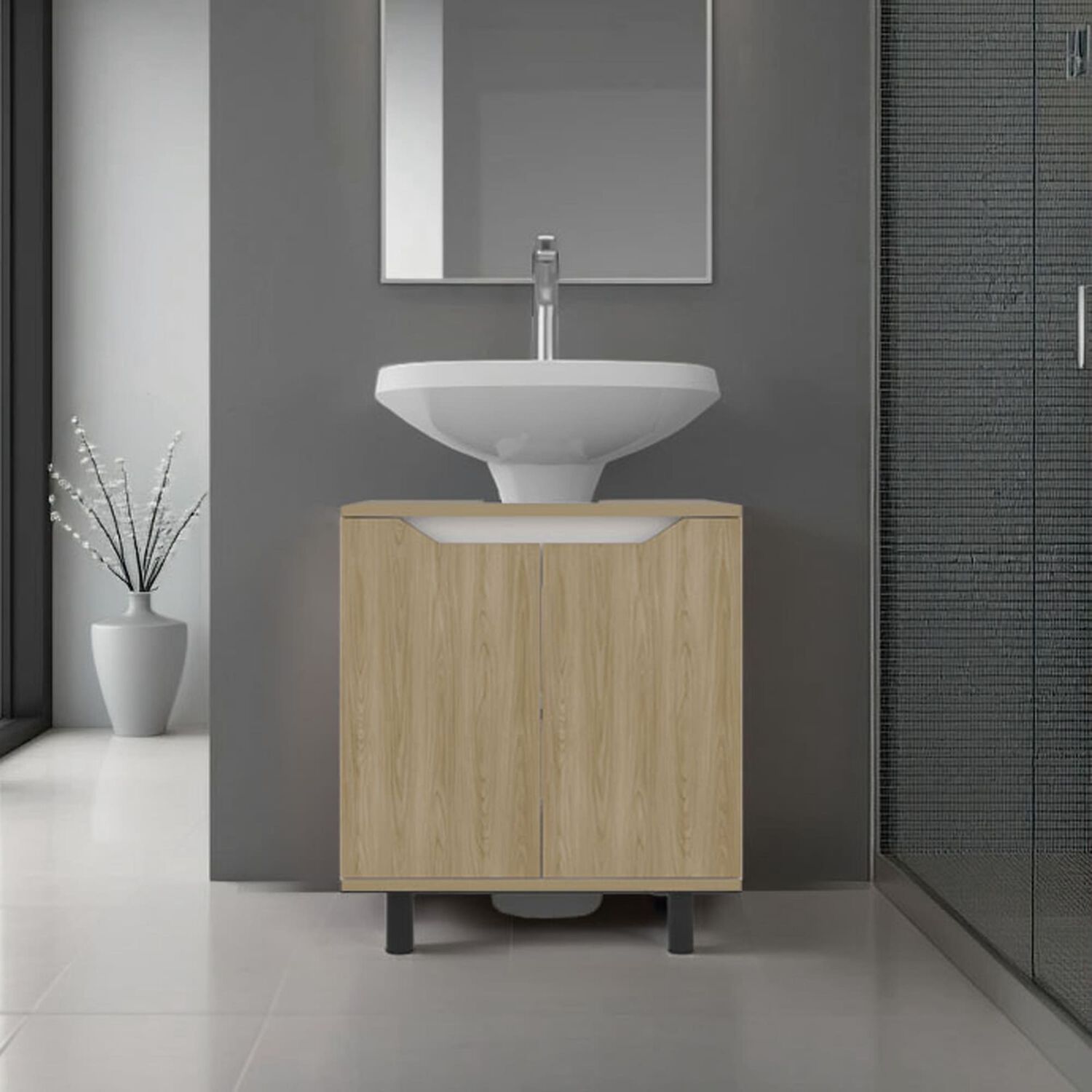 Mueble Para Lavamanos 63x55x41.3 Cm 2 Puertas image number 4.0