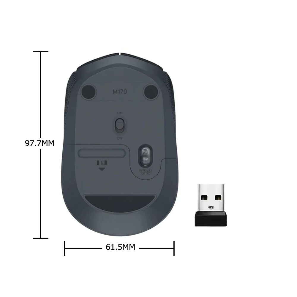 Mouse Logitech M170 Inal&aacute;mbrico image number 2.0