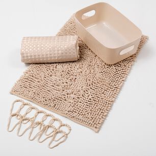Set De Ba&ntilde;o Mashini Waffle / Toda Temporada / 180x180 Cm