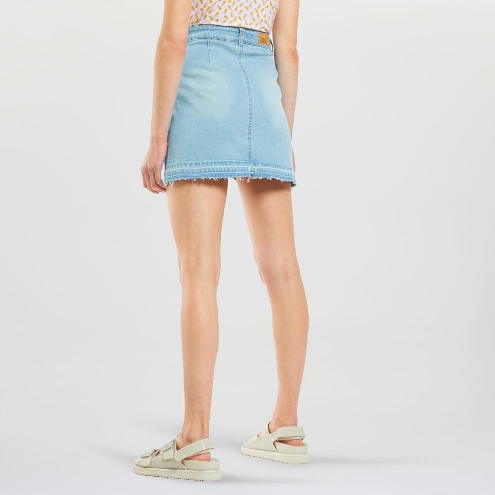 Falda Denim Regular Botones Frontales Mujer Freedom image number 3.0