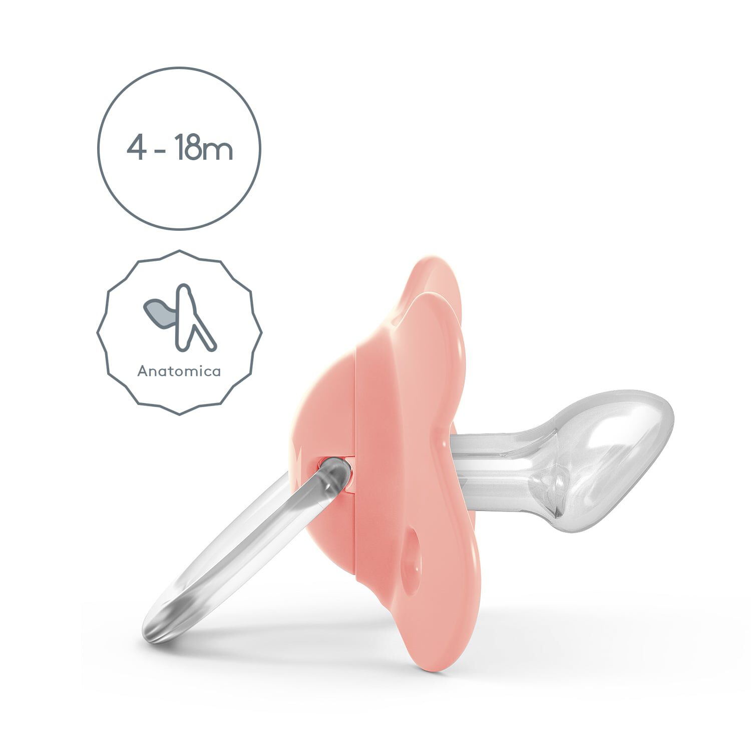 Chupete Fusion Anatomico Silicona +4/18m Swallow Rosado image number 1.0