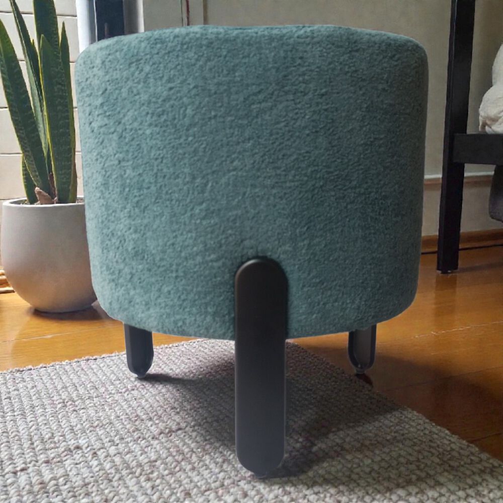 Pouf Redondo 3 Patas Verde 40 X 40 X 45 De Alto image number 0.0