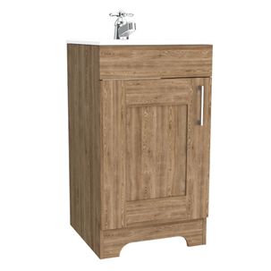 Mueble Vanitorio Piso 1 Puerta Fm-002c Café Claro