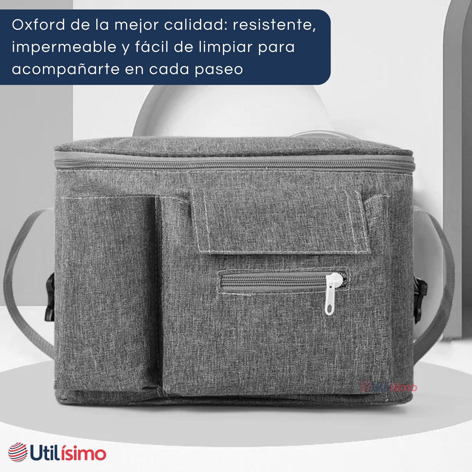 Bolso Maternal Mochila Para Coche Pa&ntilde;alera Beb&eacute; Light Gray image number 5.0