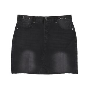 Falda Denim Con Hebilla Tiro Medio Regular Mujer Kimera