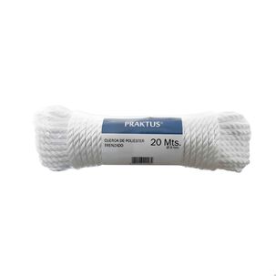 Cuerda De Polyester Blanco Trenzado 20mts 10mm - Praktus