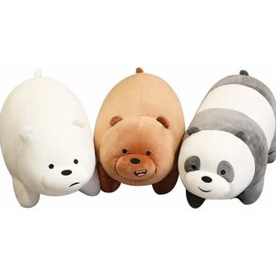 Juguete Pack 3 Peluches Osos 30cm Pardo Polar Panda