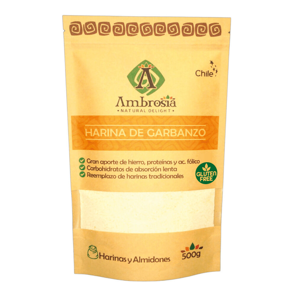 Pack 5und. Harina De Garbanzo 500g. Marca Ambrosia - Sin Gluten, Vegana image number 0.0