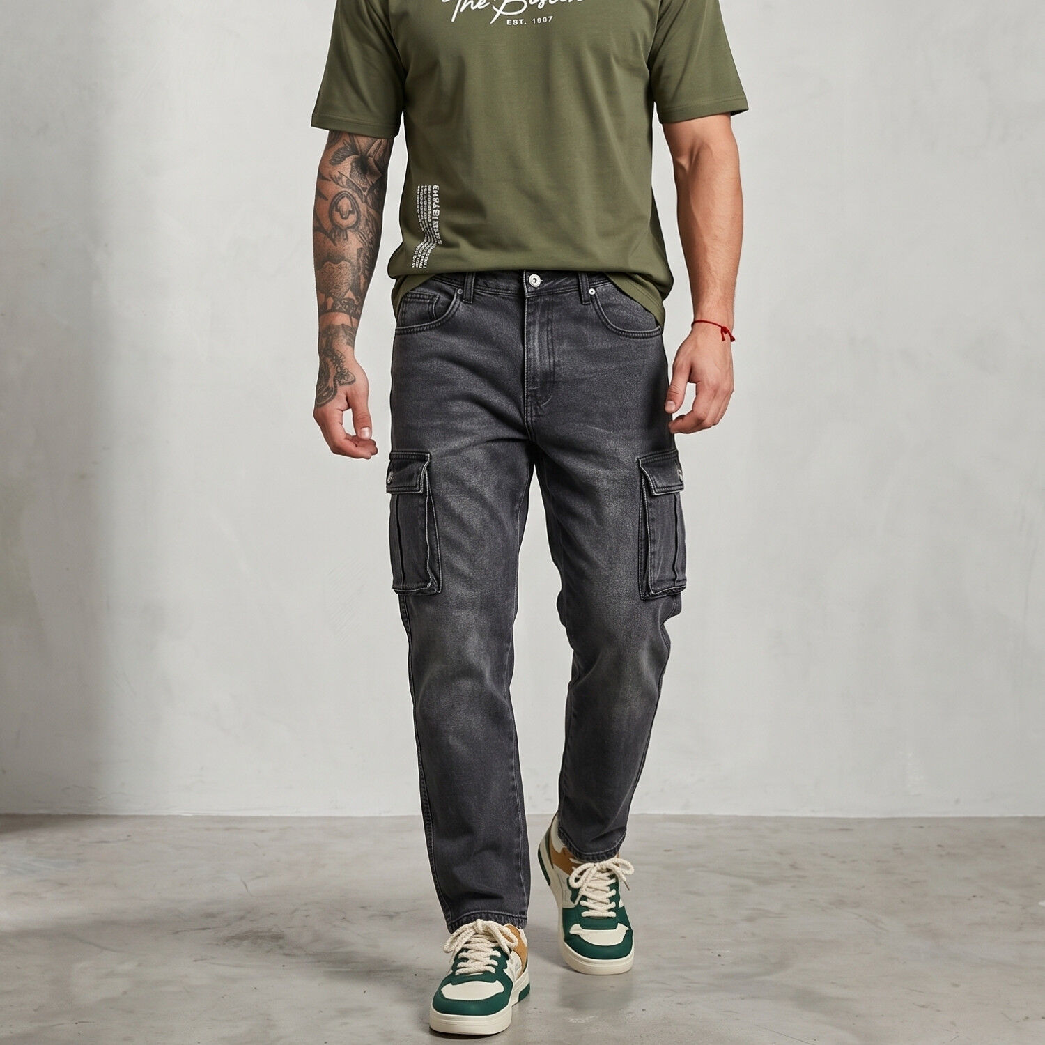 Pantalon Jeans Cargo Hombre Mosaico image number 0.0