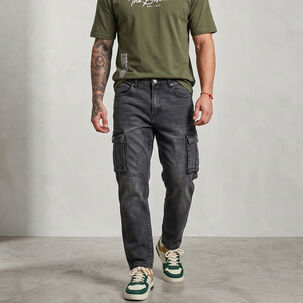 Pantalon Jeans Cargo Hombre Mosaico