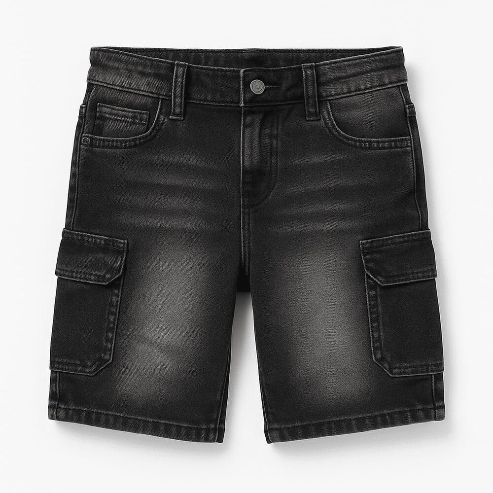 Shorts Bermuda Cargo Jean Denim Casual Con Estilo image number 1.0