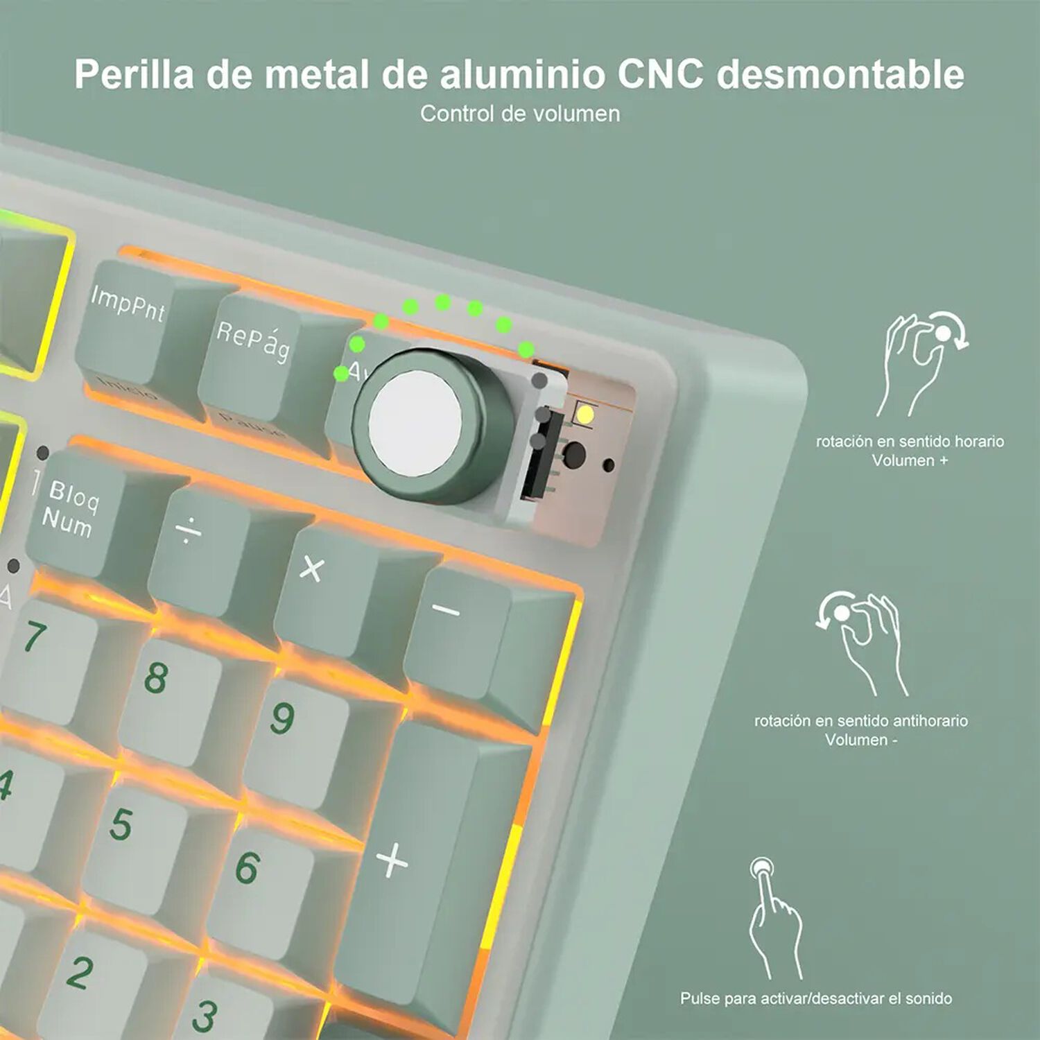 Teclado Mec&aacute;nico Rk R98 Pro Skycyan Rgb Espa&ntilde;ol Usb-c image number 2.0