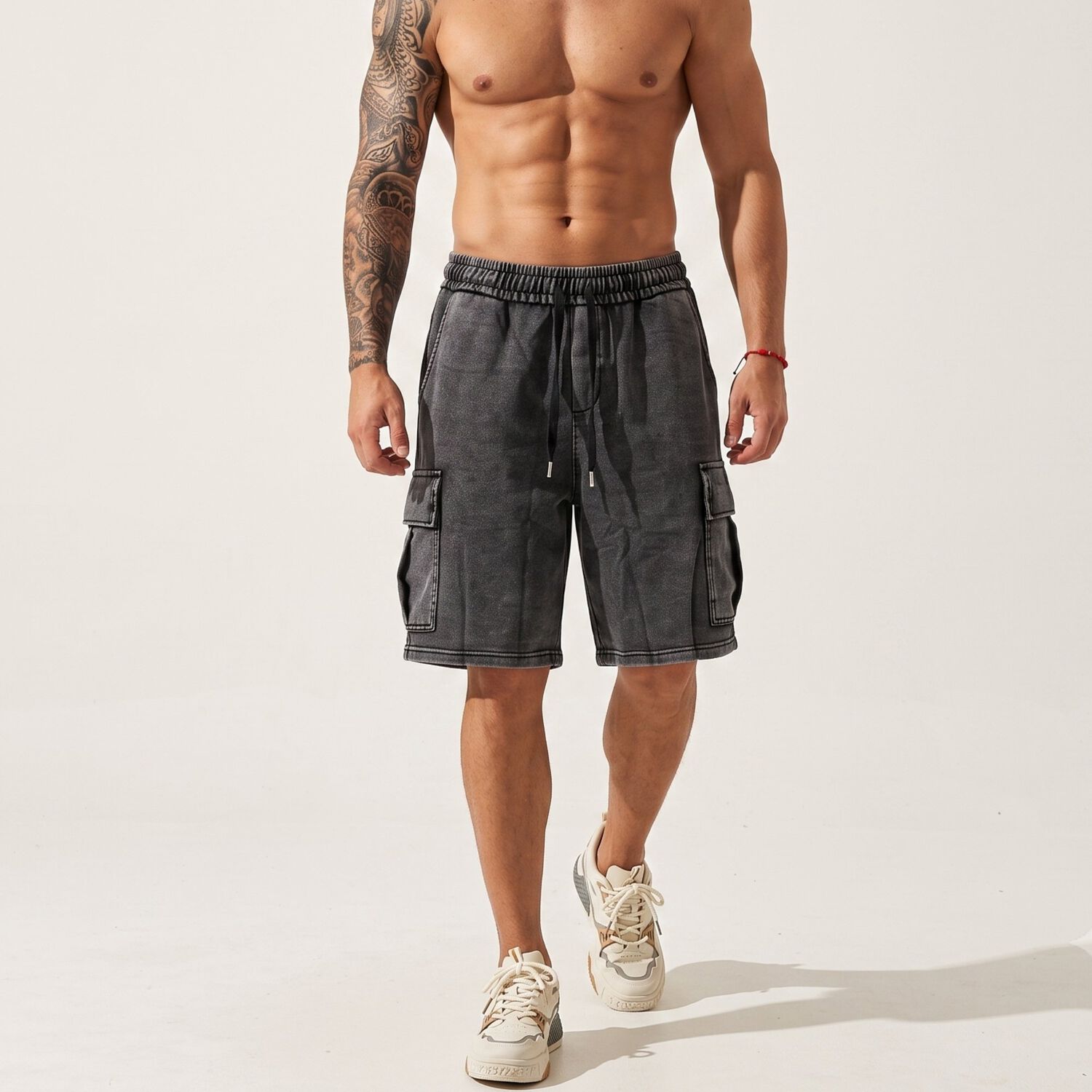 Short Cargo Ancho Acid Wash Hombre image number 0.0