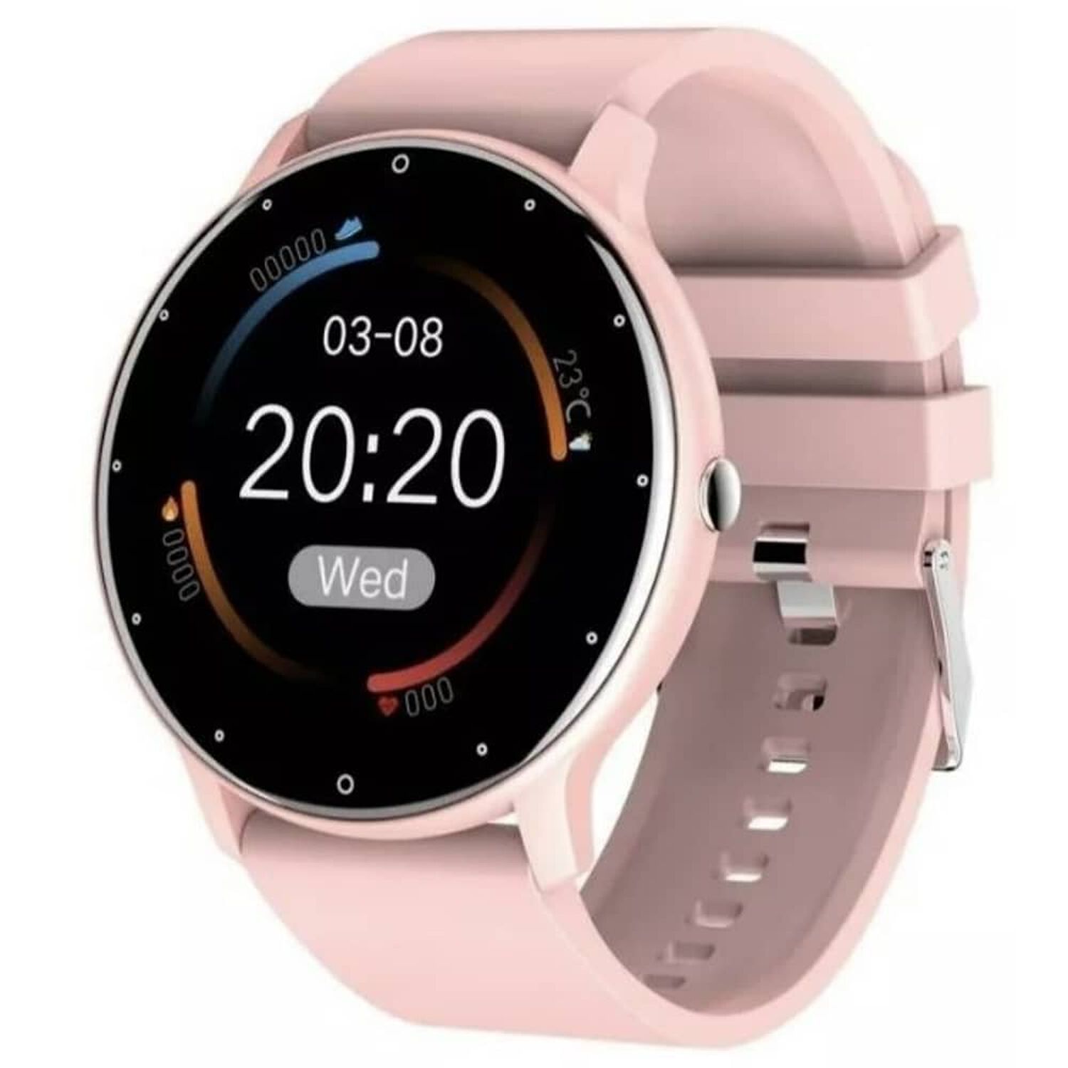 Smartwatch Gen&eacute;rica Zl02 Caja Rosa image number 0.0