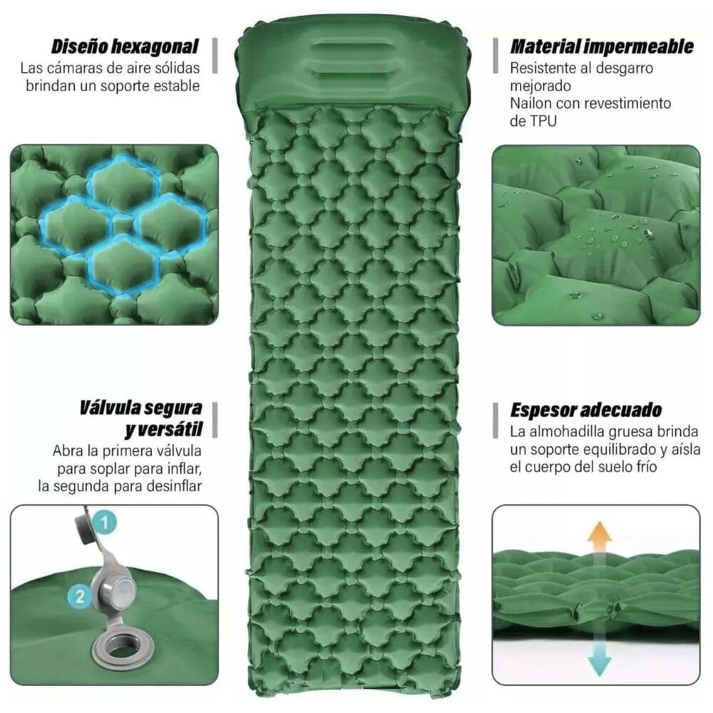 Colchon Inflable Plegable Para Camping Outdoor image number 2.0