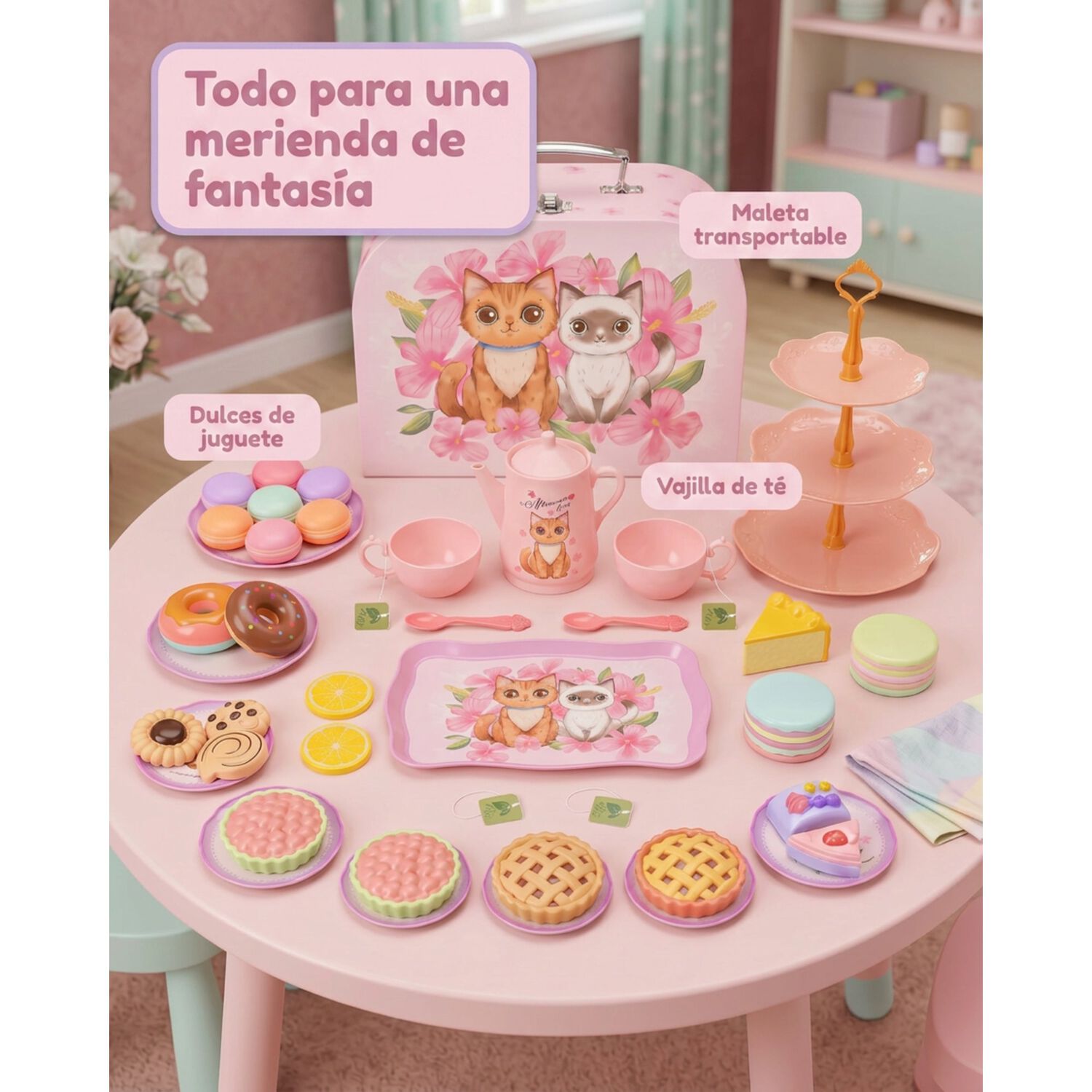 Maleta Juguete Unicornio Con Set T&eacute; Infantil Cocina image number 25.0
