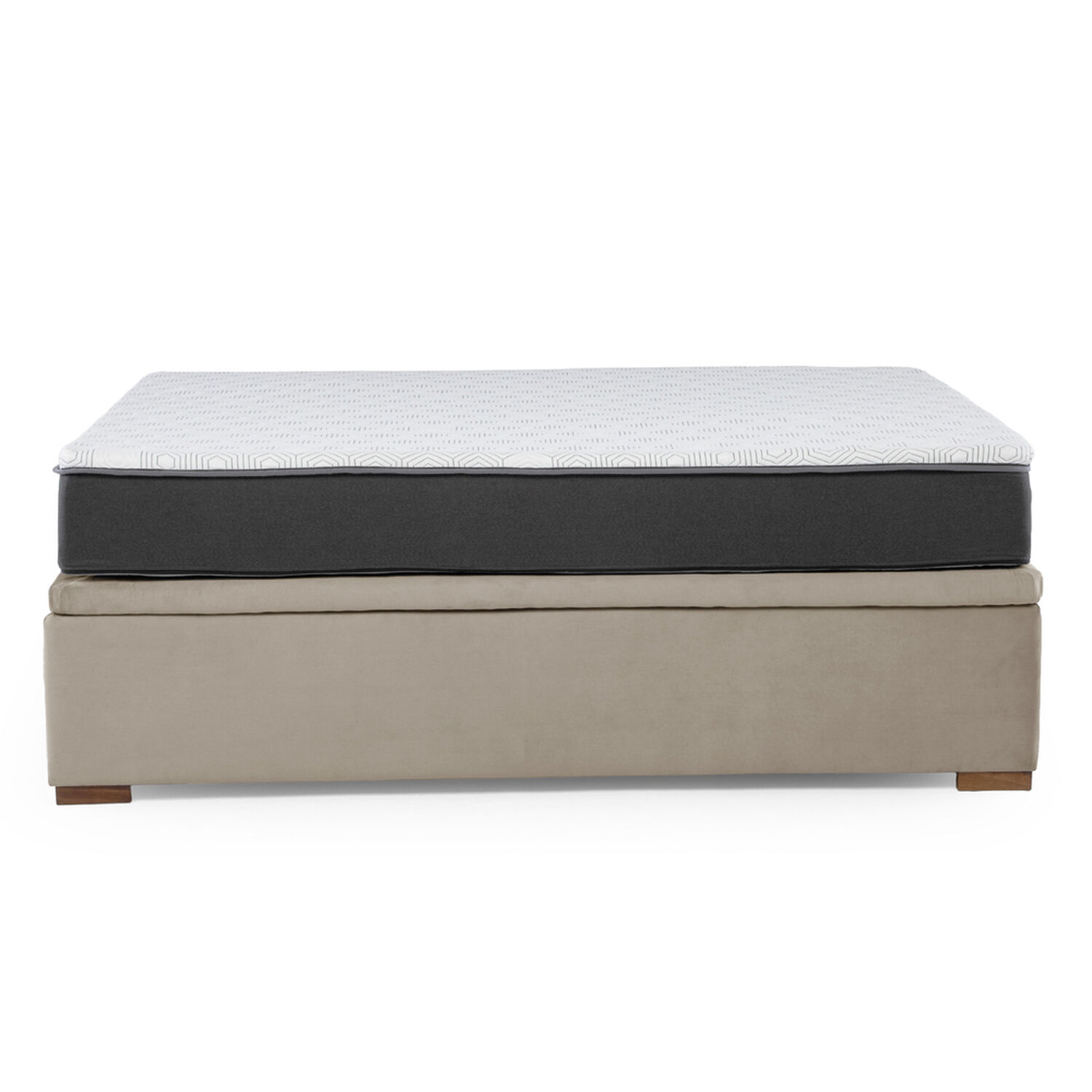 Cama Funcional Boxet 1 1/2 Plaza Colchon Resortes New Top Funda Lavable Beige image number 6.0