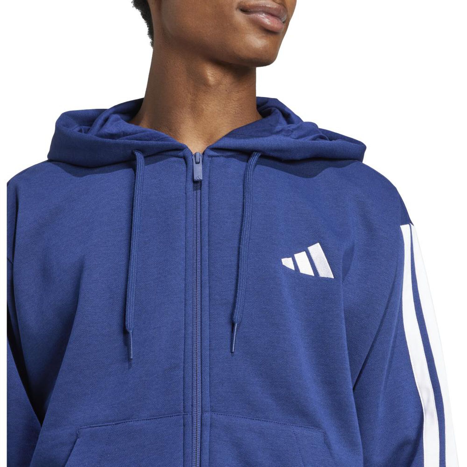 Poler&oacute;n Con Capucha Hombre Essentials Fleece 3 Tiras Adidas image number 4.0