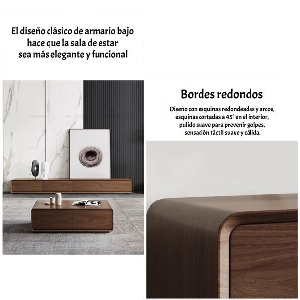 Mueble De Tv Rack Madera Viene Armado 200cm Angol