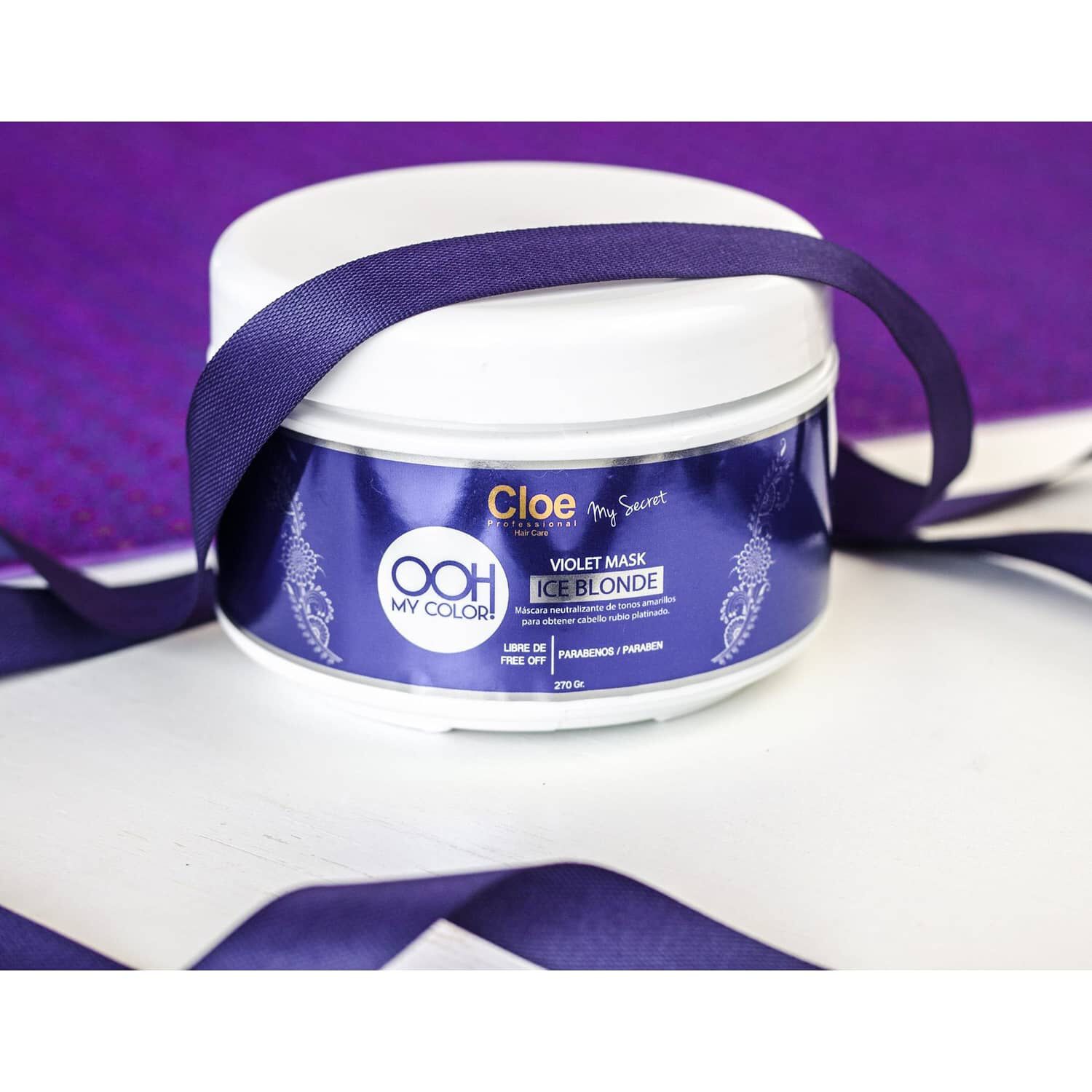 M&aacute;scara Ooh My Color Violet Ice Blonde Cloe 270gr image number 0.0