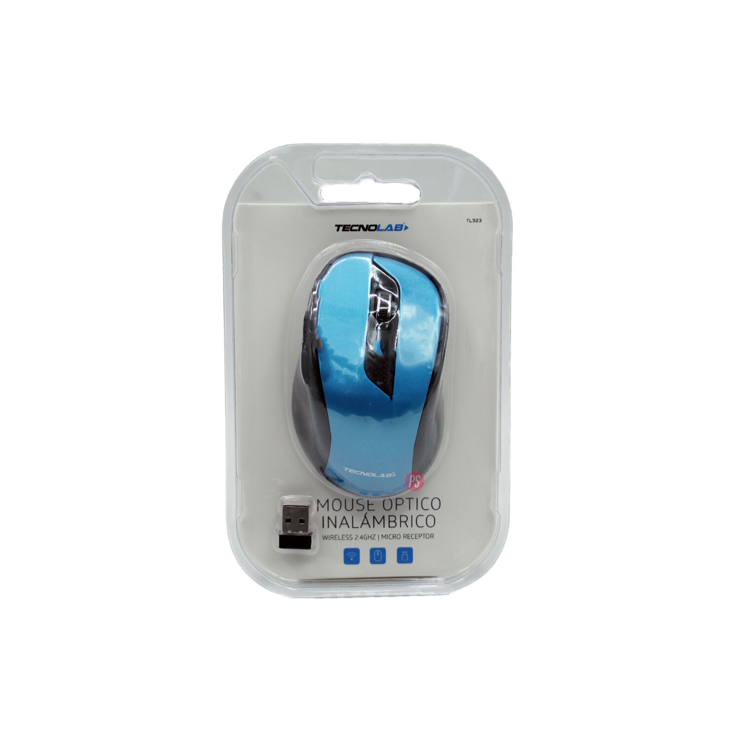 Mouse Inal&aacute;mbrico &Oacute;ptico 2.4 Ghz Silver Rubber - Ps image number 3.0