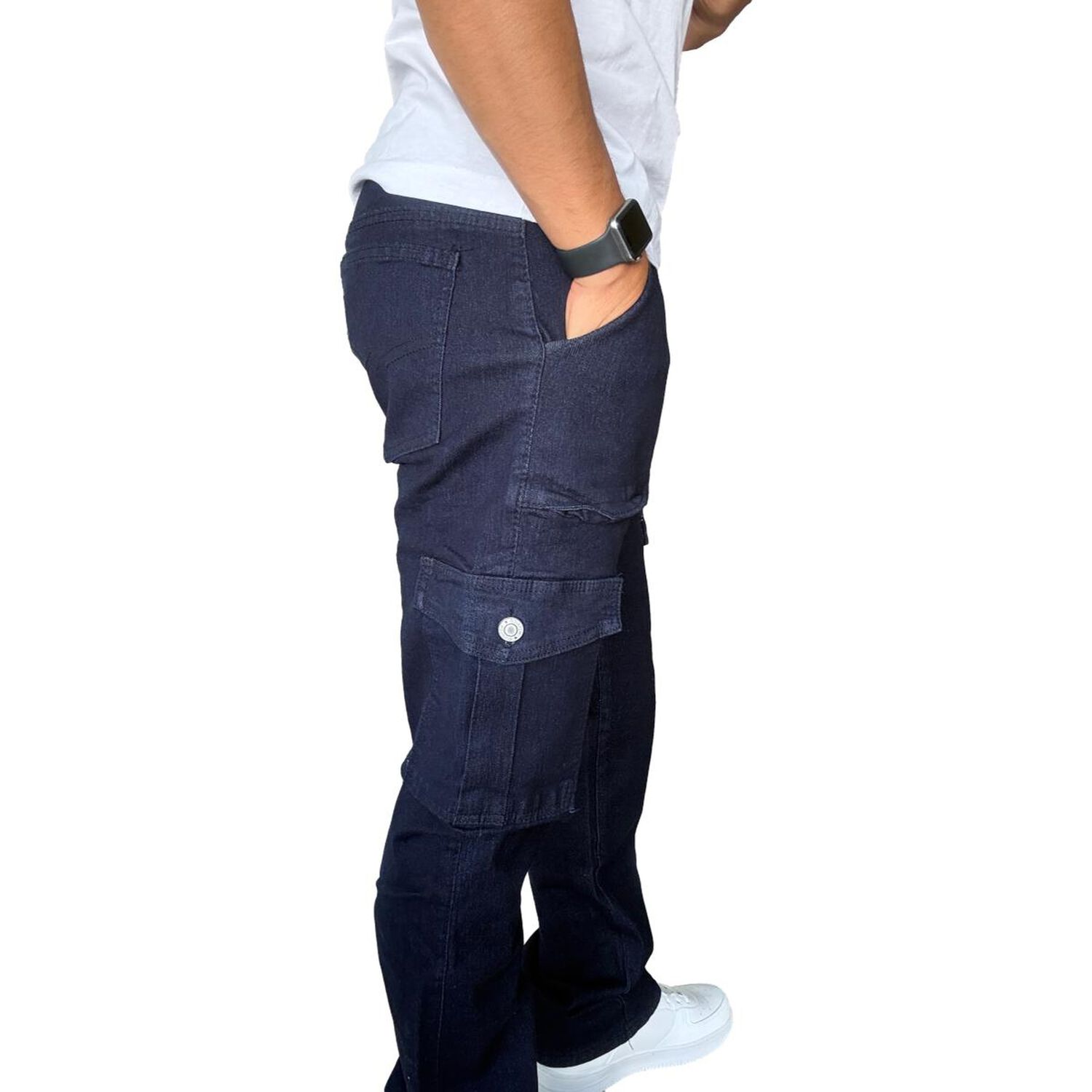 Jeans Cargo Elasticado Straight Fit Recto image number 4.0