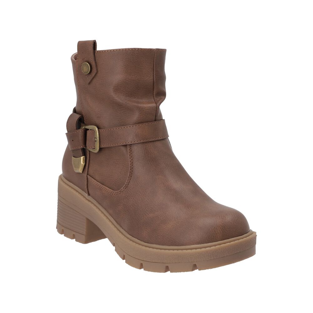 Botin Casual Mujer Camel Plataforma Luz Detogni image number 2.0