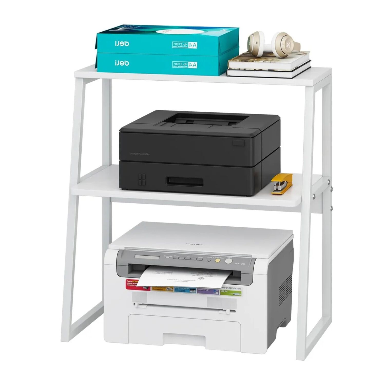 Soporte Para Impresoras 2 Niveles Mdf Blanco image number 1.0