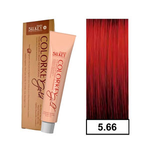 Colorkey Gold - Tintura Permanente Efecto 3d Pigment 60gr + Oxidante - 5.66 Casta&ntilde;o Claro Rojizo Profundo