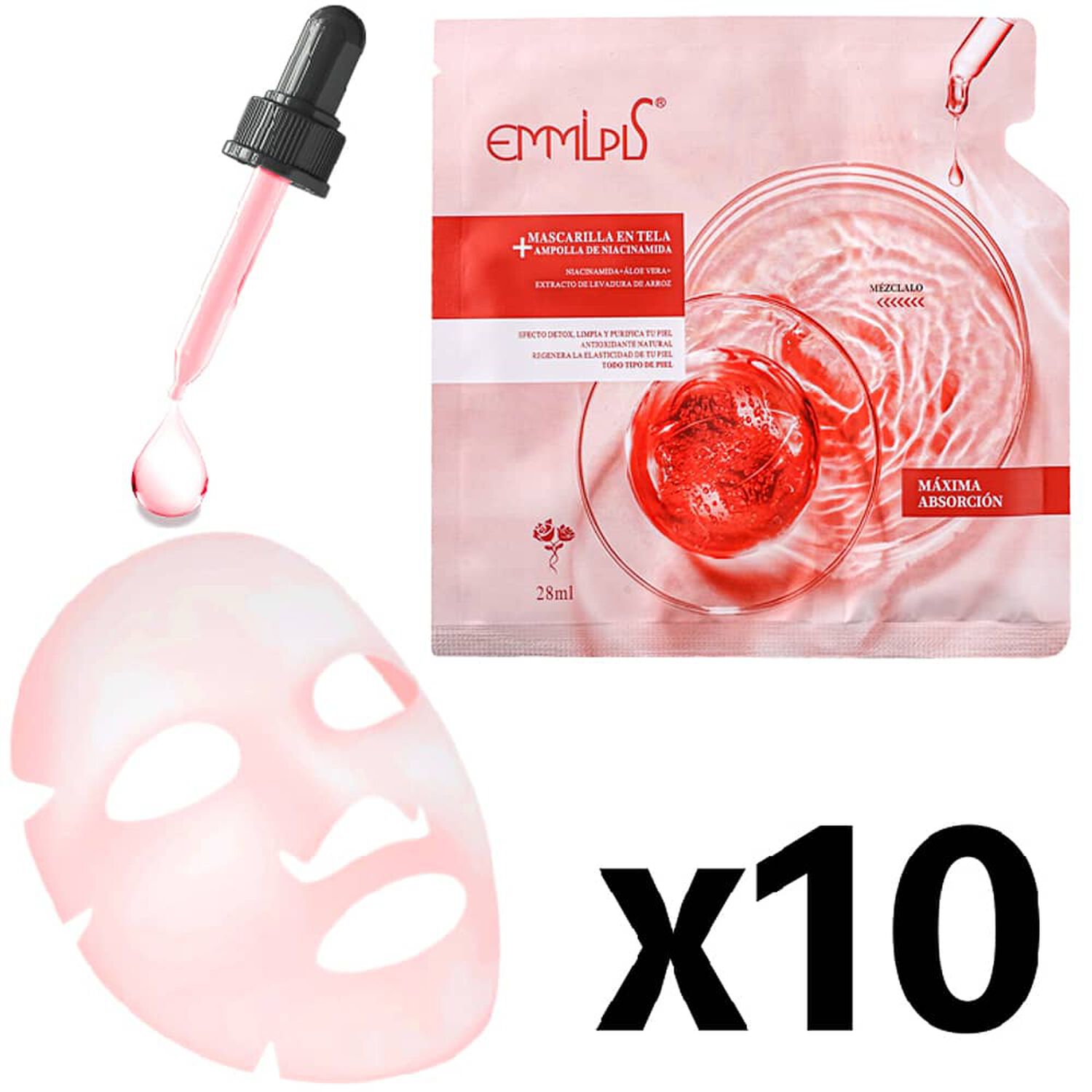 Mascarilla Con Serum Facial Niacinamida Puro Detox Kit 10 Und image number 0.0