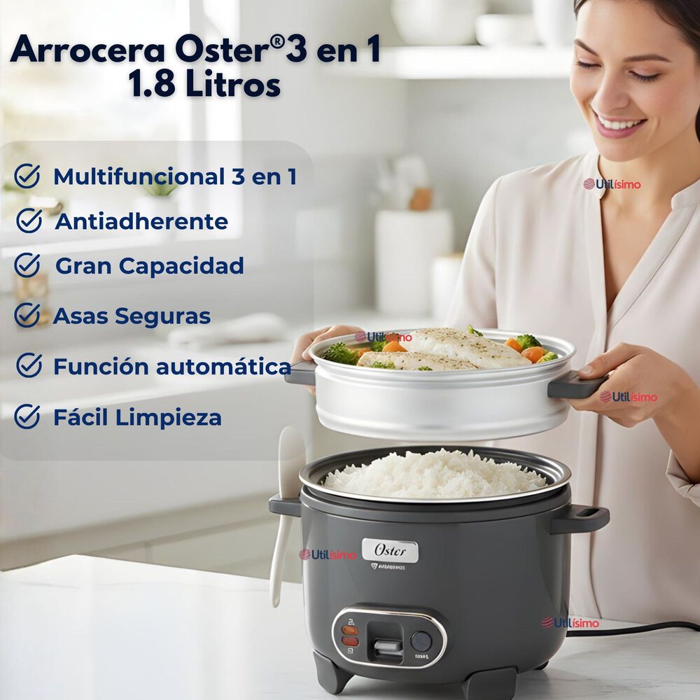 Oster Arrocera 3en1,recubrimiento Antiadherente 1,8 L Oster Diamondforcen,ckstrc10dfske Version 2026 image number 2.0