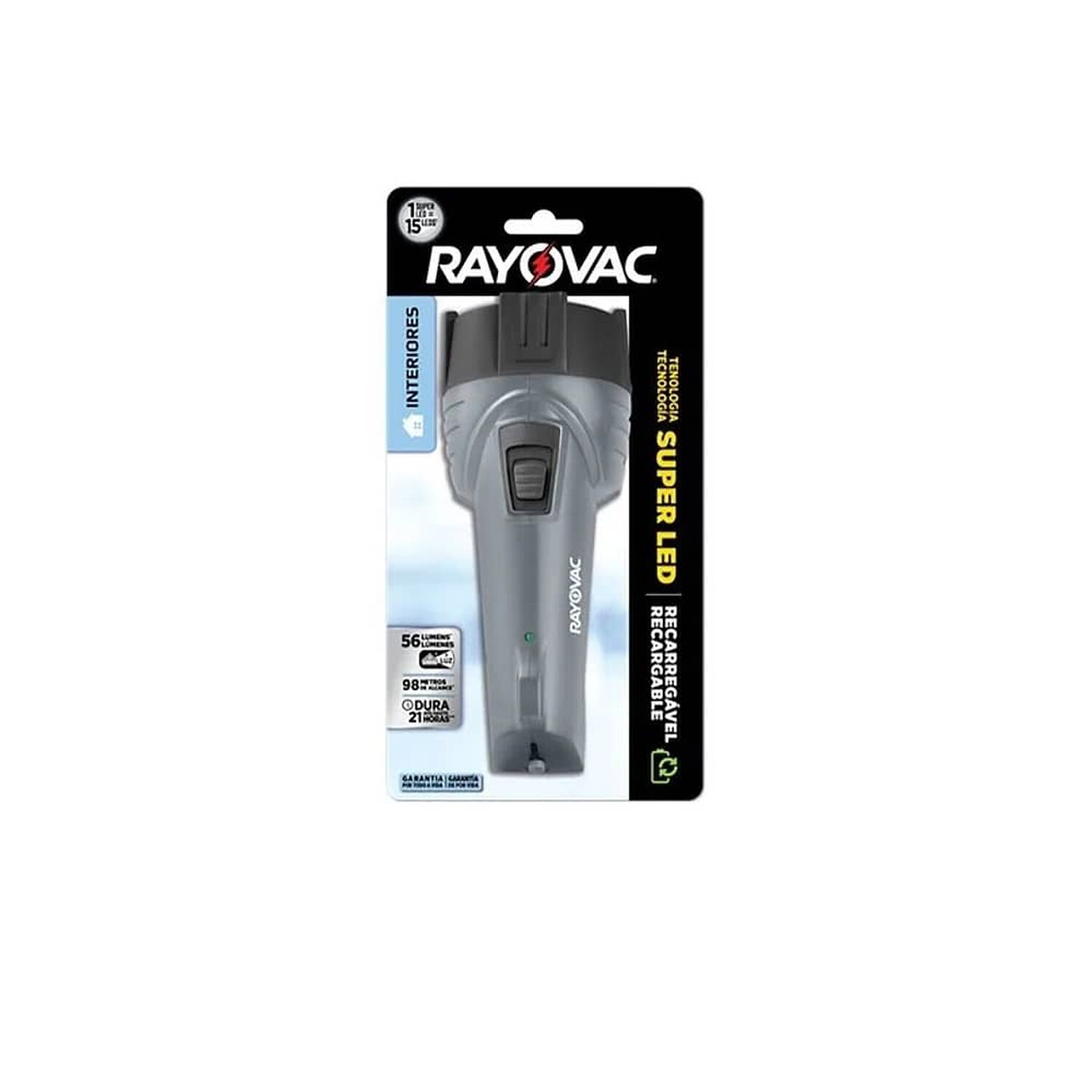 Linterna Recargable Rayovac Super Led Mediana image number 0.0