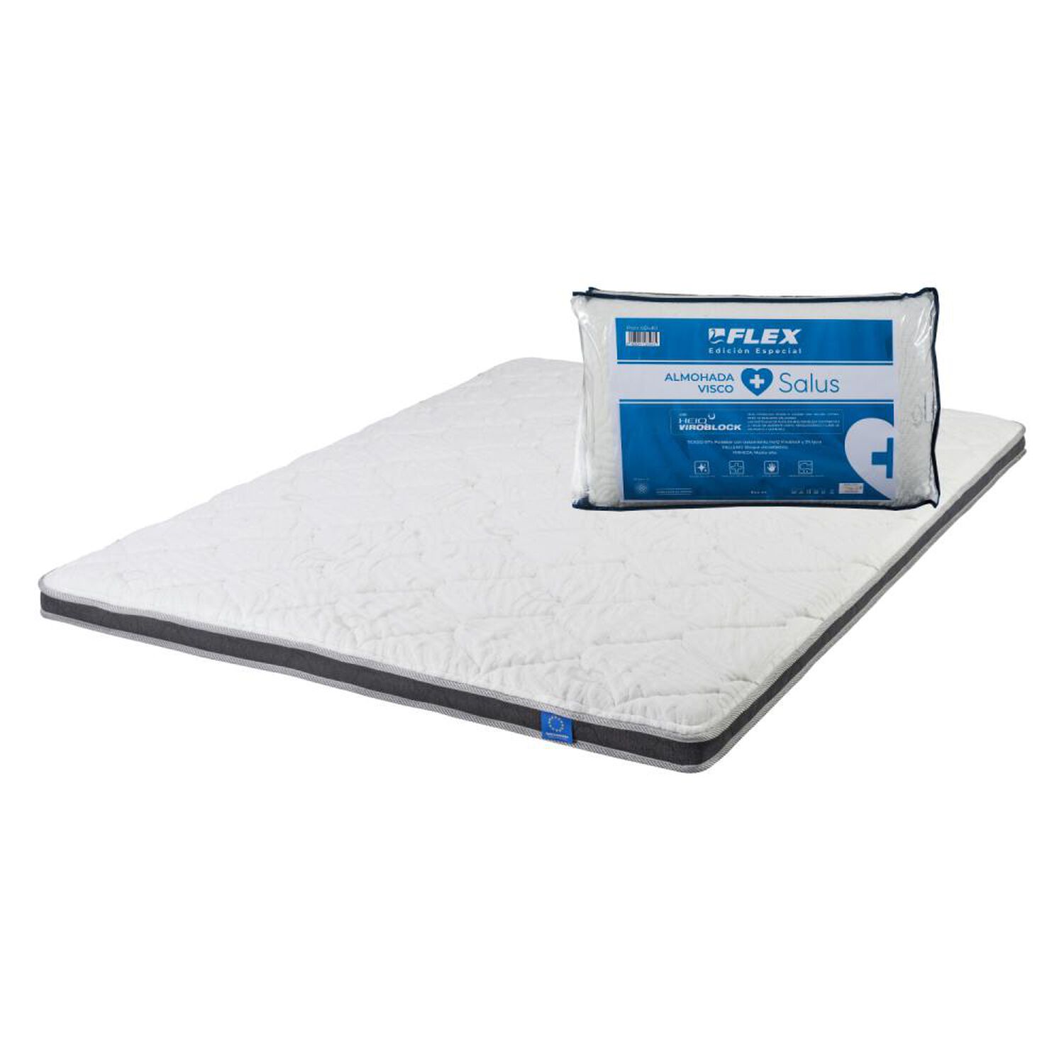 Topper Flex Salus / 2 Plazas / 200x150 Cm + Almohadas image number 0.0