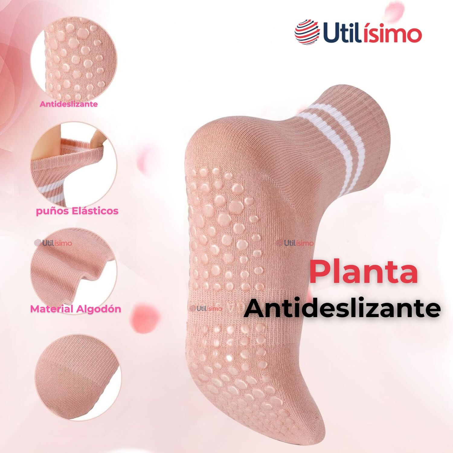 Pack 12 Calcetines Antideslizantes Largos Mujer image number 3.0