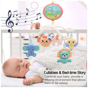 Juguete Movil Sonajero Infantil Con Luz Y Sonido Acuatico Naranja