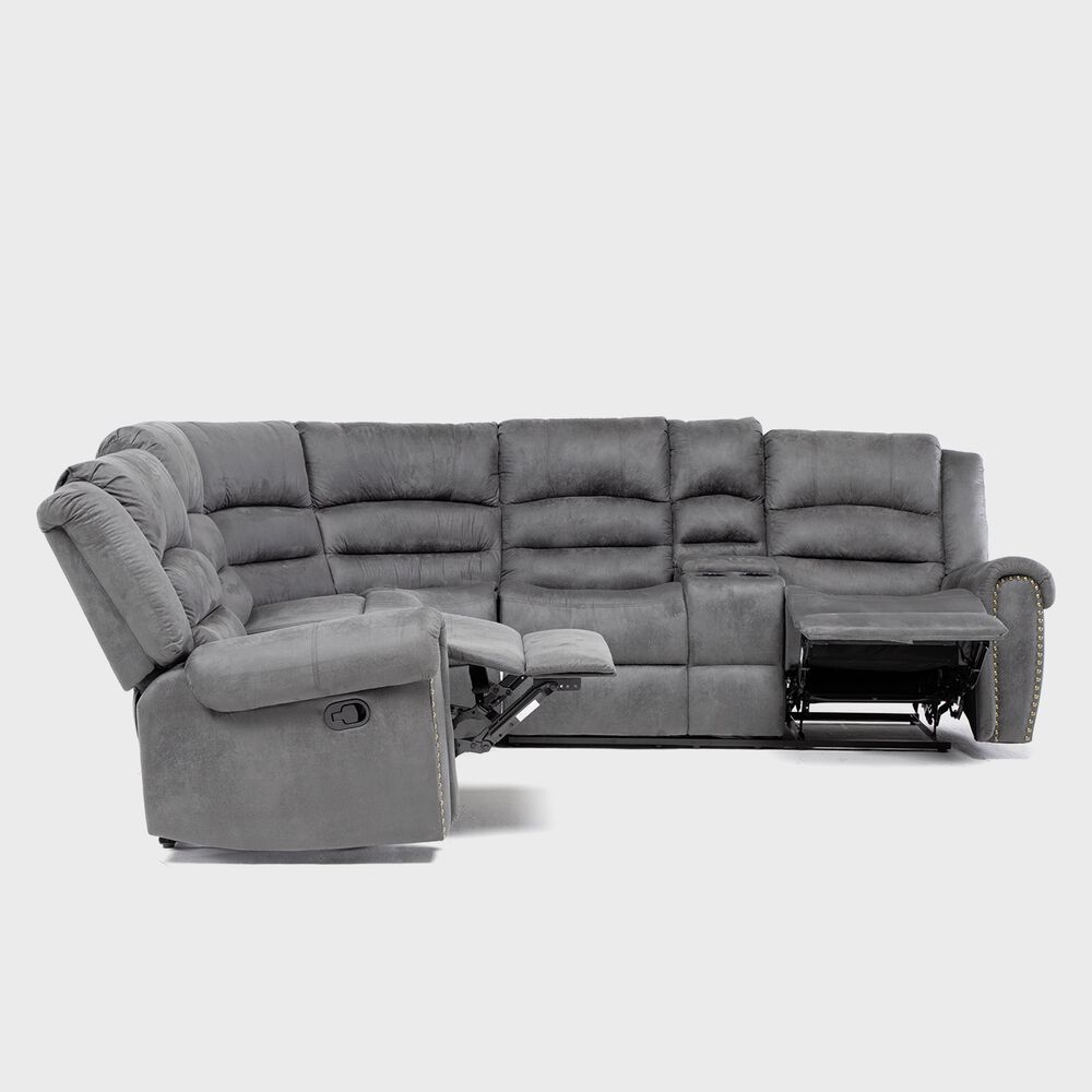 Sof&aacute; Seccional Reclinable Moderno Gris Castle 7245chcgr image number 4.0
