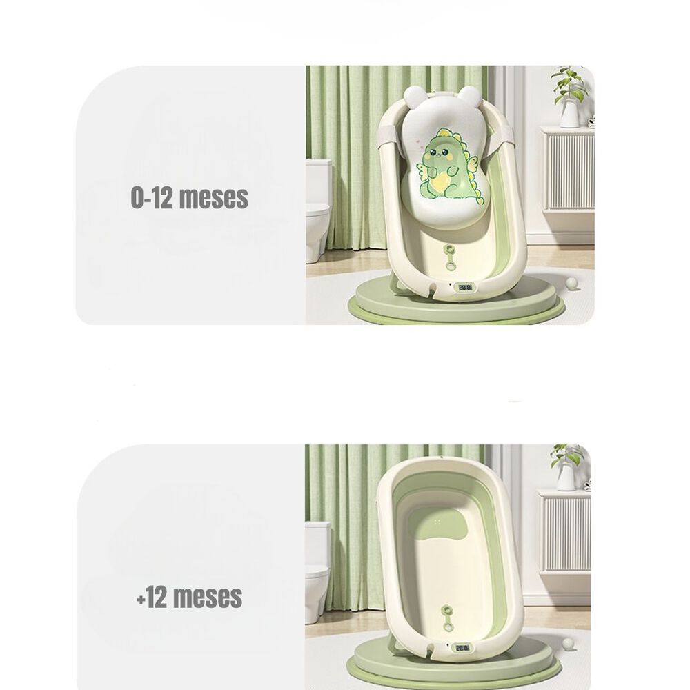Bañera Con Termómetro Cojín Premium Rosada Lubabycas image number 8.0