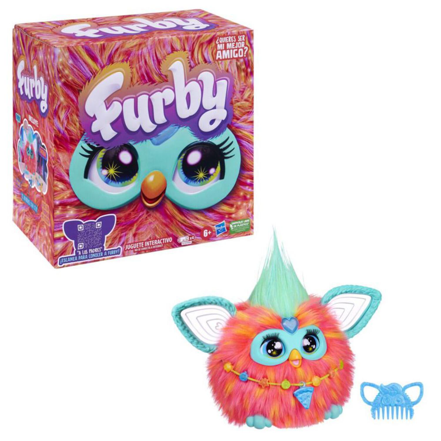 Peluche Interactivo Hey Furby F6744 Coral image number 9.0