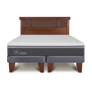Cama Europea Cic Ortopedic Advance / 2 Plazas / Base Dividida + Respaldo