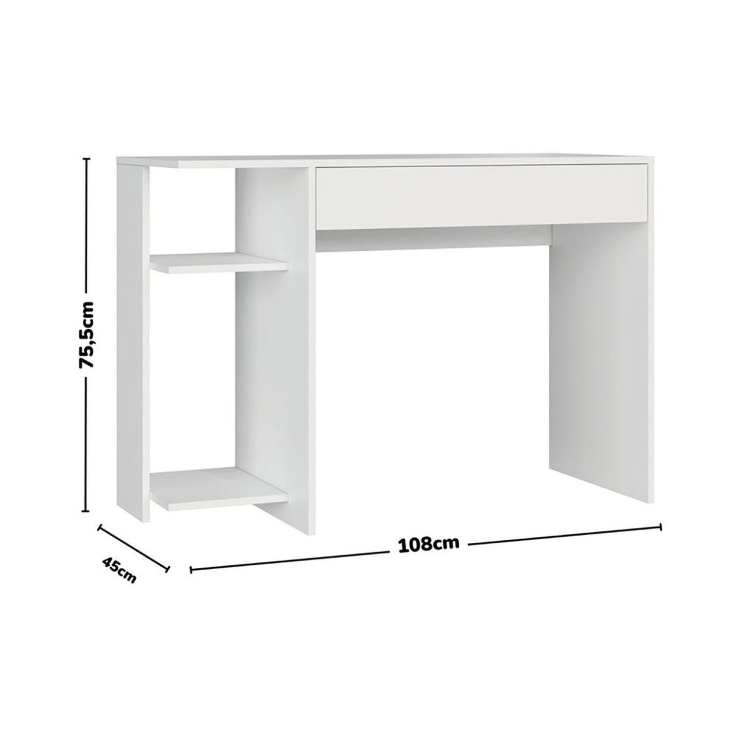 Escritorio Vekkahome Pixel Blanco 1c / 1 Caj&oacute;n image number 1.0