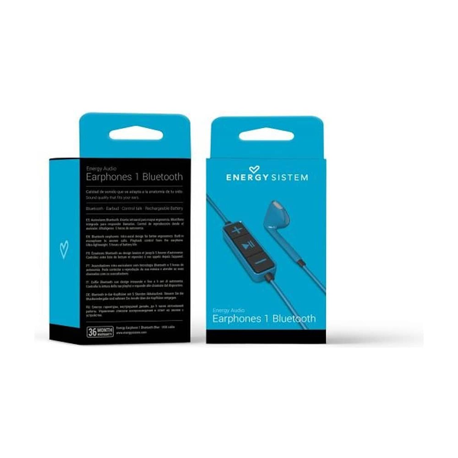 Audifono Energy Sistem Earphones 1 Bluetooth Azul 428342 image number 4.0